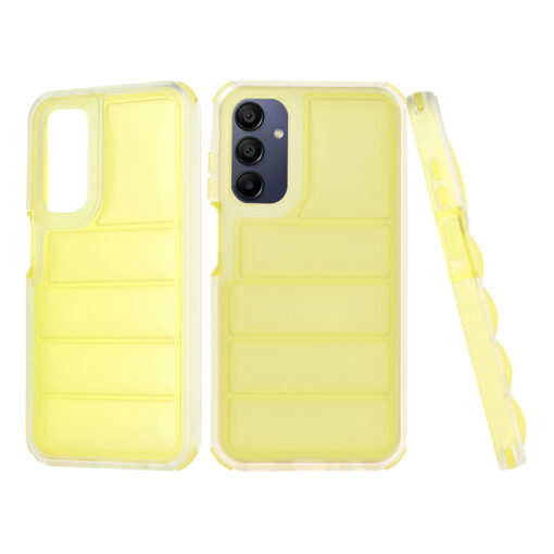 Samsung A15 umbris silikoonist Wave Shield kollane