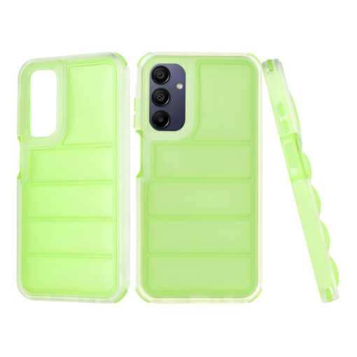 Samsung A15 umbris silikoonist Wave Shield roheline