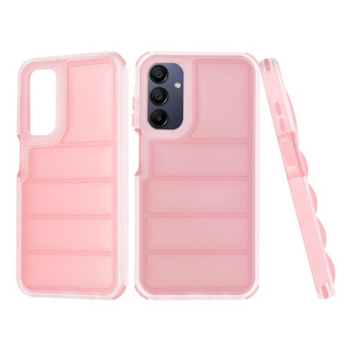 Samsung A15 umbris silikoonist Wave Shield roosa
