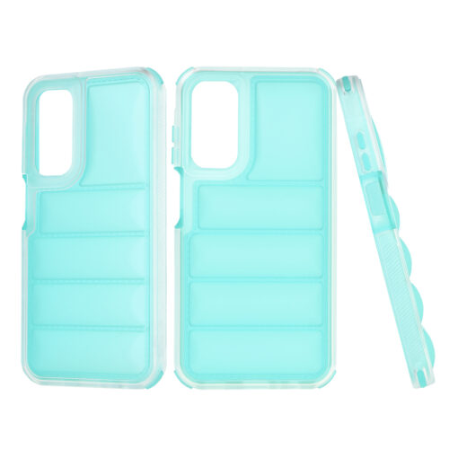 Samsung A15 umbris silikoonist Wave Shield turkiissinine 3
