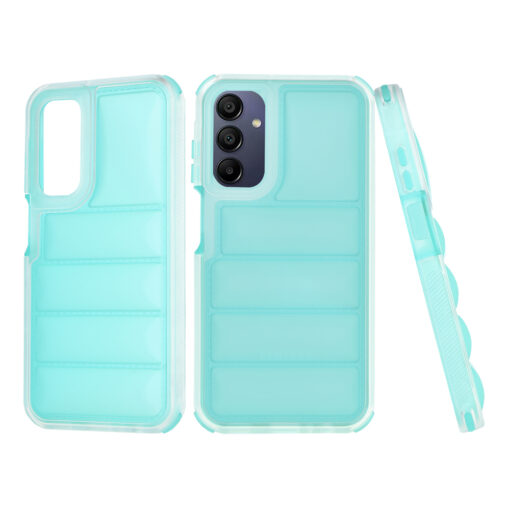 Samsung A15 umbris silikoonist Wave Shield turkiissinine