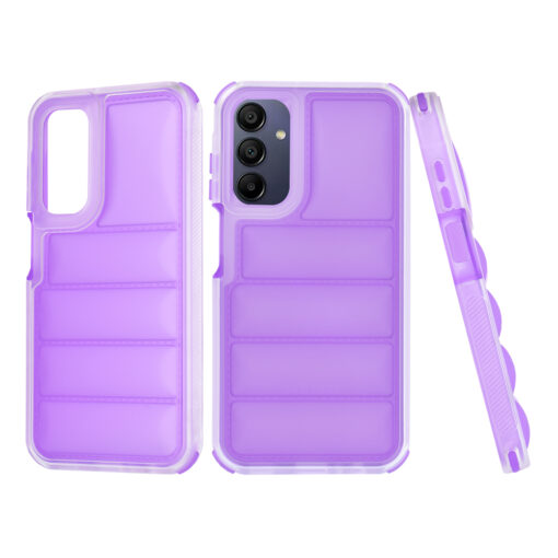 Samsung A15 umbris silikoonist Wave Shield violetne