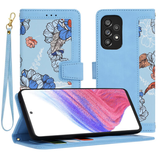 Samsung A53 kaaned kunstnahast FlipCraft erk sinine