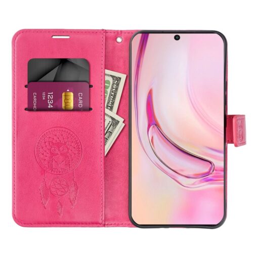 Samsung A53 kaaned kunstnahast MEZZO Book dreamcatcher magenta 3
