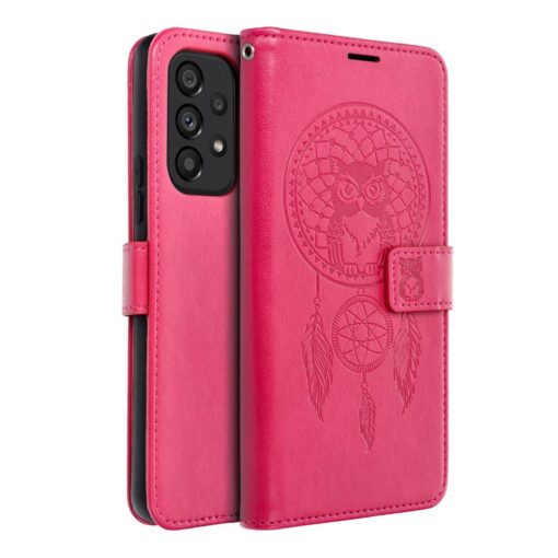 Samsung A53 kaaned kunstnahast MEZZO Book dreamcatcher magenta 8