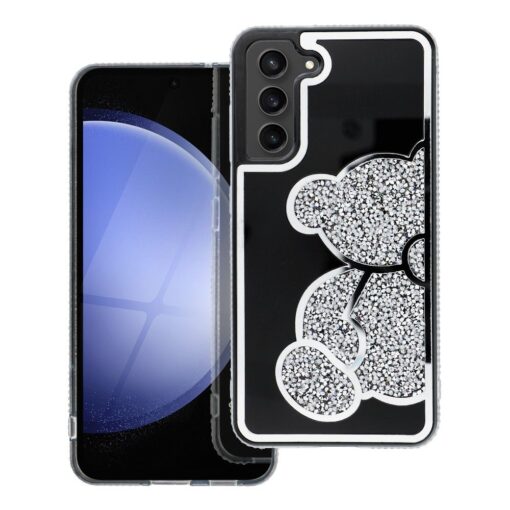 Samsung A53 umbris TEDDY plastikust taguse ja silikoonist servadega hobedane