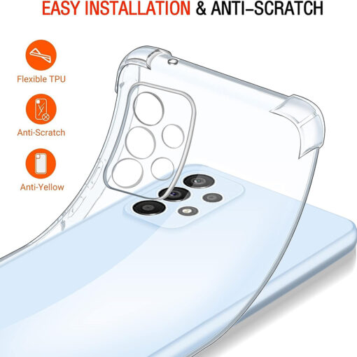 Samsung A53 umbris silikoonist Shockproof Clear Silicone labipaistev 1