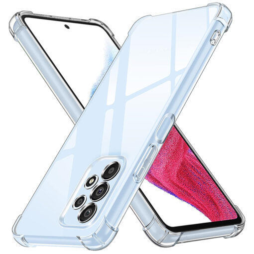 Samsung A53 umbris silikoonist Shockproof Clear Silicone labipaistev
