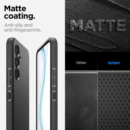 Samsung A54 Spigen Liquid Air silikoonist umbris matt must 12