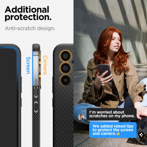 Samsung A54 Spigen Liquid Air silikoonist umbris matt must 13