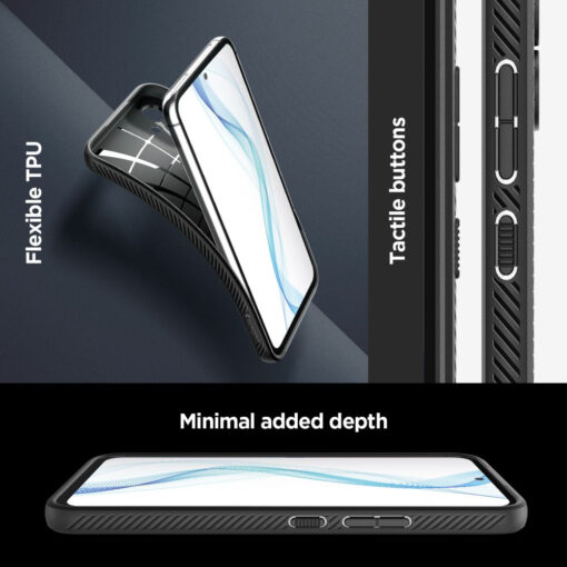 Samsung A54 Spigen Liquid Air silikoonist umbris matt must 14