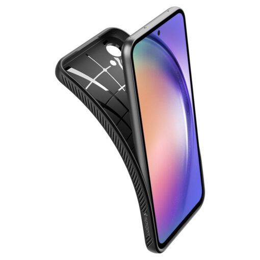 Samsung A54 Spigen Liquid Air silikoonist umbris matt must 5
