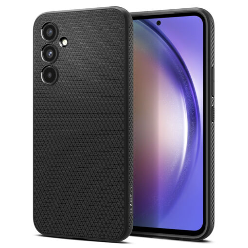 Samsung A54 Spigen Liquid Air silikoonist umbris matt must