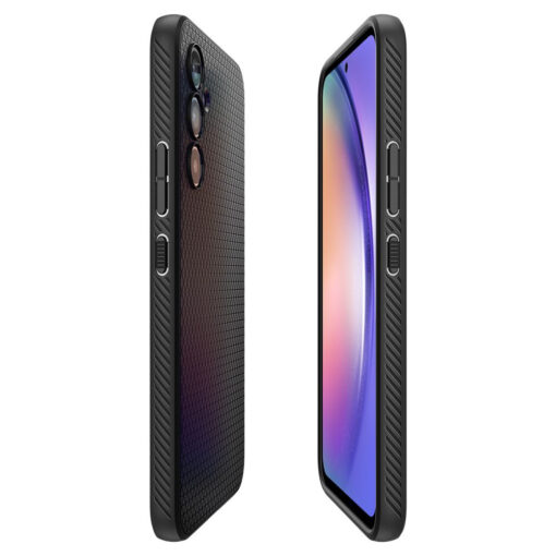Samsung A54 Spigen Liquid Air silikoonist umbris matt must 7