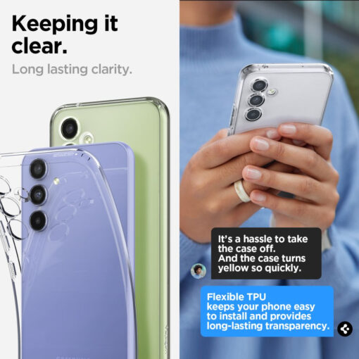 Samsung A54 Spigen Liquid Crystal silikoonist umbris labipaistev 9