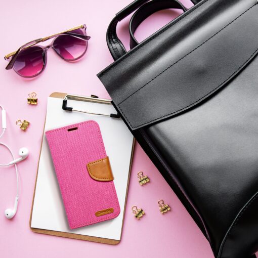 Samsung A54 kaaned kunstnahast CANVAS Book roosa 12 scaled