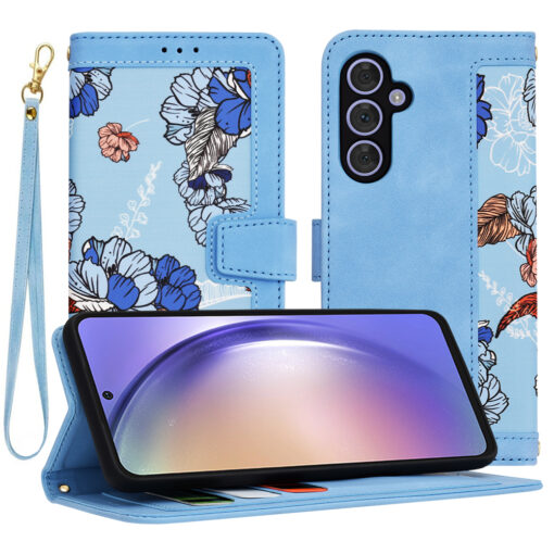 Samsung A54 kaaned kunstnahast FlipCraft erk sinine
