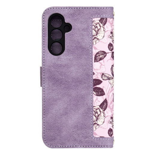 Samsung A54 kaaned kunstnahast FlipCraft mustiline lilla 2