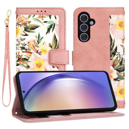 Samsung A54 kaaned kunstnahast FlipCraft sweetheart pink