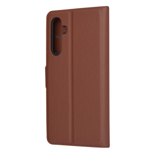 Samsung A54 kaaned kunstnahast Leather Folio pruun 4