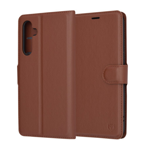 Samsung A54 kaaned kunstnahast Leather Folio pruun