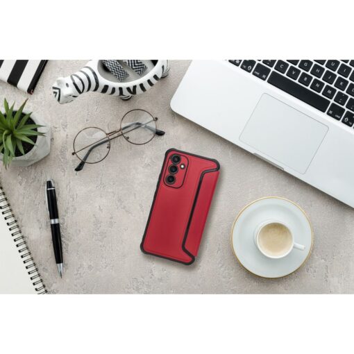 Samsung A54 kaaned kunstnahast RAZOR Book punane 3