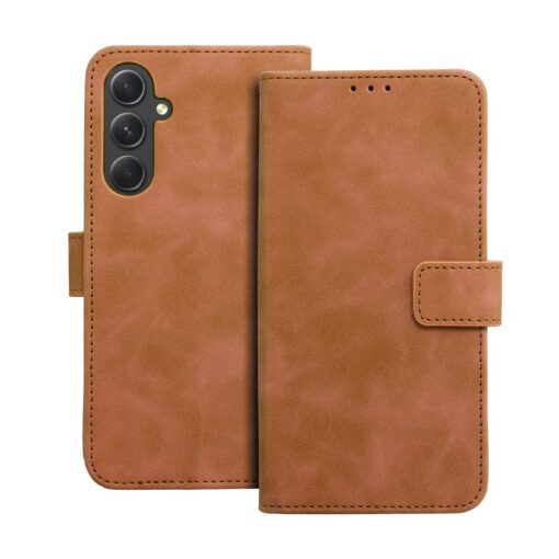 Samsung A54 kaaned kunstnahast TENDER Book pruun 1