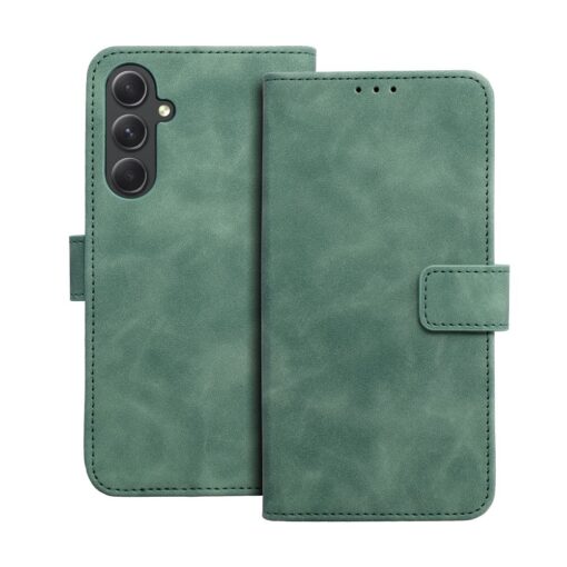 Samsung A54 kaaned kunstnahast TENDER Book roheline 1