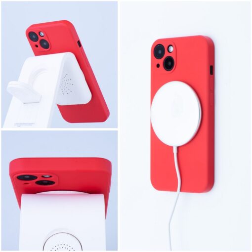 Samsung A54 umbris silikoonist MagSafe SILICONE MAG COVER punane 2