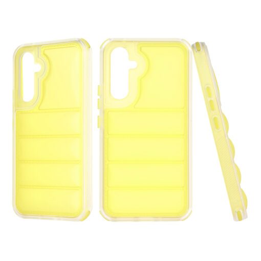 Samsung A54 umbris silikoonist Wave Shield kollane 1