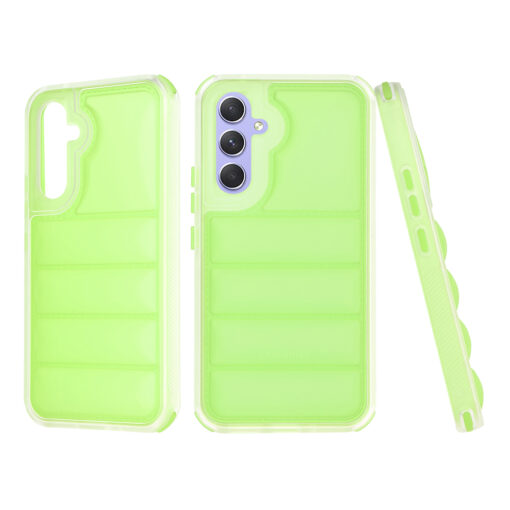 Samsung A54 umbris silikoonist Wave Shield roheline