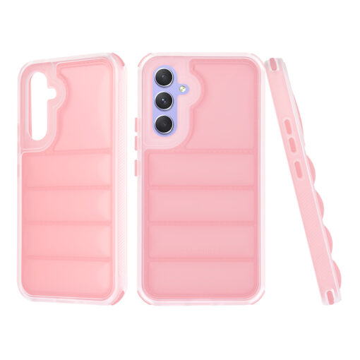 Samsung A54 umbris silikoonist Wave Shield roosa