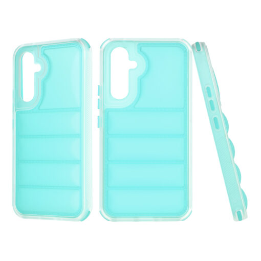 Samsung A54 umbris silikoonist Wave Shield turkiissinine 1
