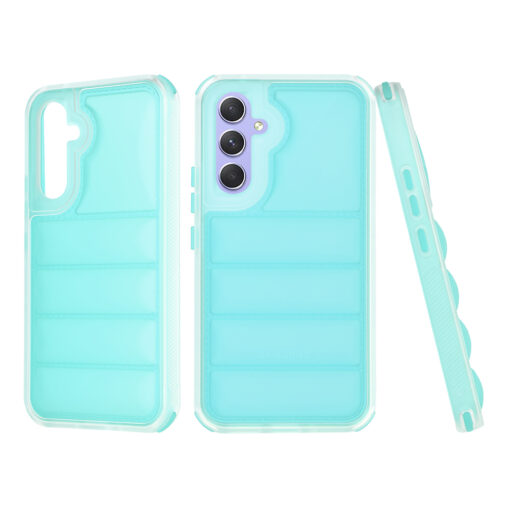 Samsung A54 umbris silikoonist Wave Shield turkiissinine