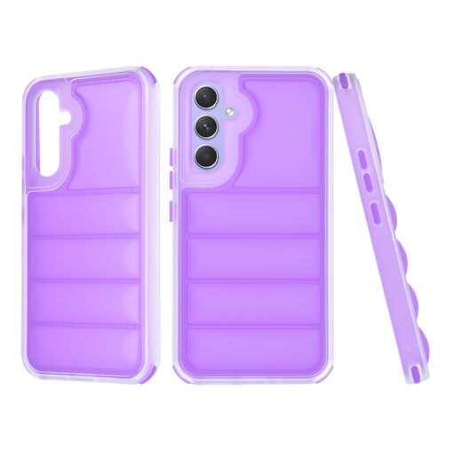 Samsung A54 umbris silikoonist Wave Shield violetne