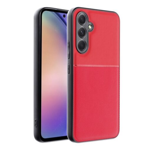 Samsung A54 umbris silikoonist servade ja tekstiilist tagusega NOBLE punane 6