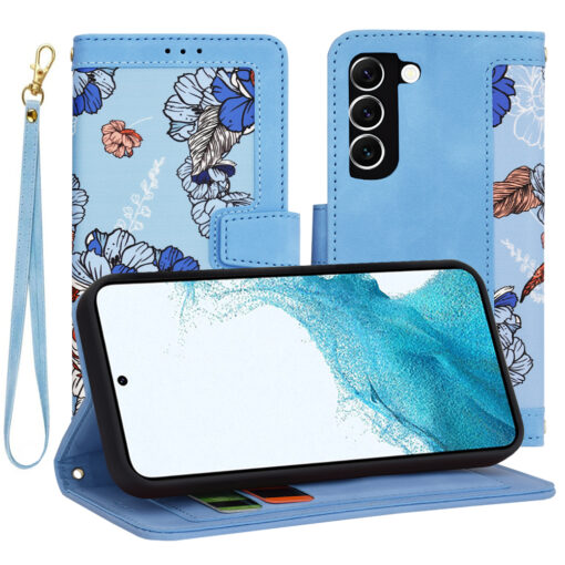 Samsung S22 kaaned kunstnahast FlipCraft erk sinine