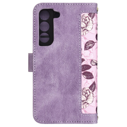 Samsung S22 kaaned kunstnahast FlipCraft mustiline lilla 2