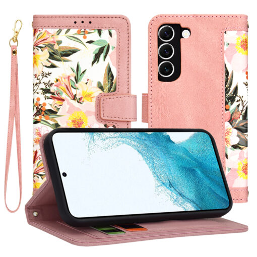 Samsung S22 kaaned kunstnahast FlipCraft sweetheart pink
