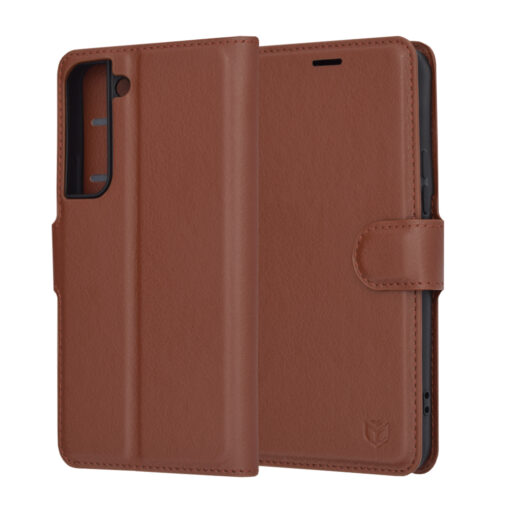 Samsung S22 kaaned kunstnahast Leather Folio pruun