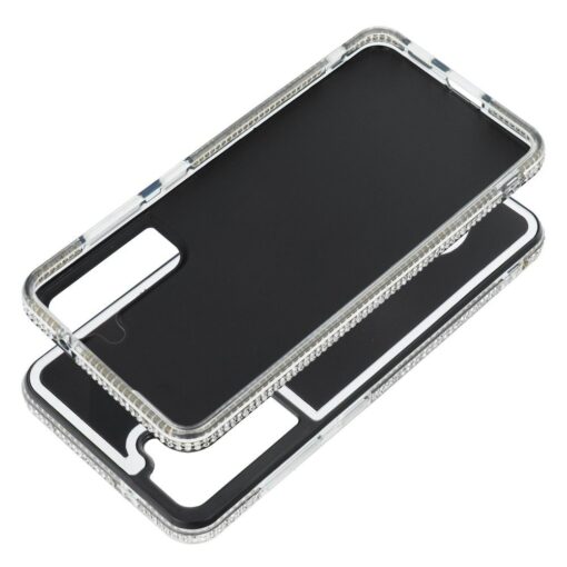Samsung S22 umbris TEDDY plastikust taguse ja silikoonist servadega hobedane 1
