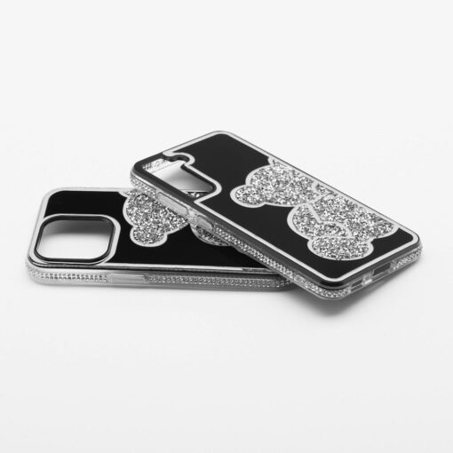 Samsung S22 umbris TEDDY plastikust taguse ja silikoonist servadega hobedane 3