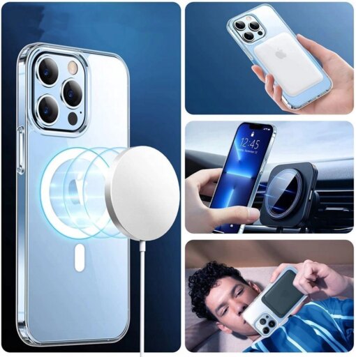 Samsung S22 umbris silikoonist Flexair Hybrid MagSafe labipaistev 1