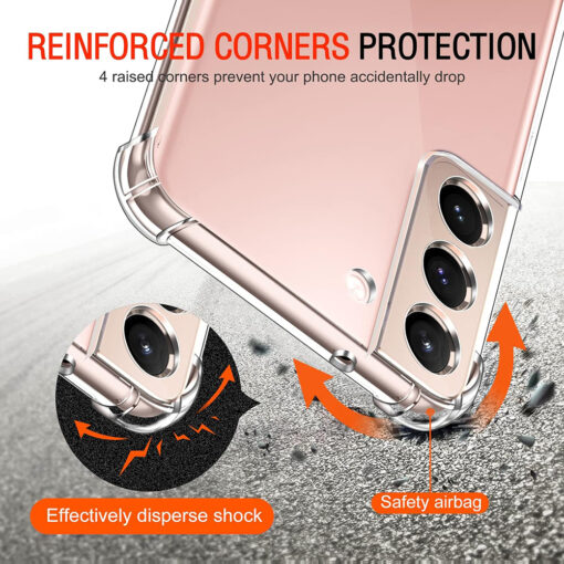 Samsung S22 umbris silikoonist Shockproof Clear Silicone labipaistev 4