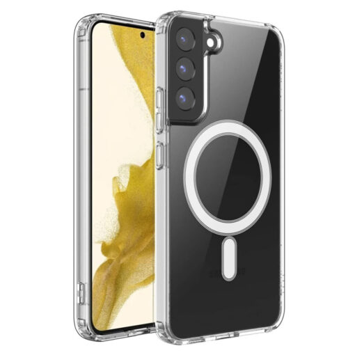 Samsung S22 umbris silikoonist ja plastikust MagSafe Pro labipaistev