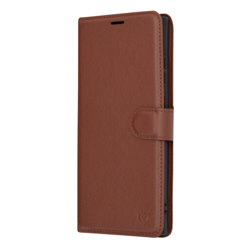 Samsung S23 Ultra kaaned kunstnahast Leather Folio pruun 3
