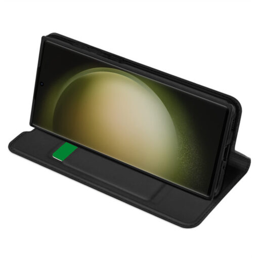 Samsung S23 Ultra kaaned kunstnahast Magskin Book must 1