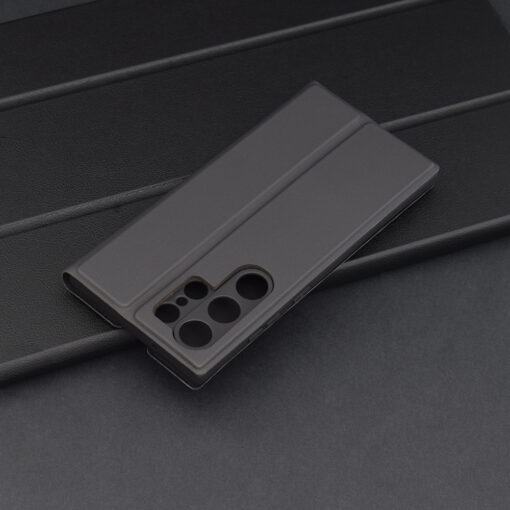 Samsung S23 Ultra kaaned kunstnahast Magskin Book must 3