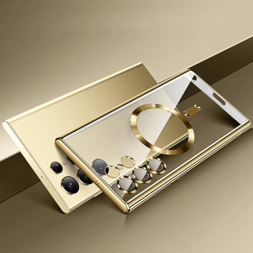 Samsung S23 Ultra umbris silikoonist MagSafe Luxury Crystal punane 4