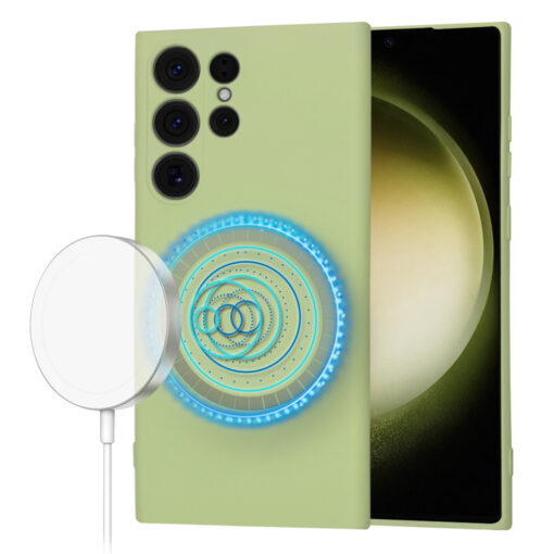 Samsung S23 Ultra umbris silikoonist MagSafe SoftFlex matcha